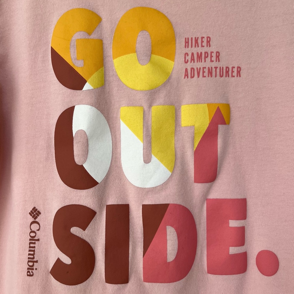 •Columbia• Girls Outdoors Themed Tee - Size Medium (10-12) - Picture 4 of 7